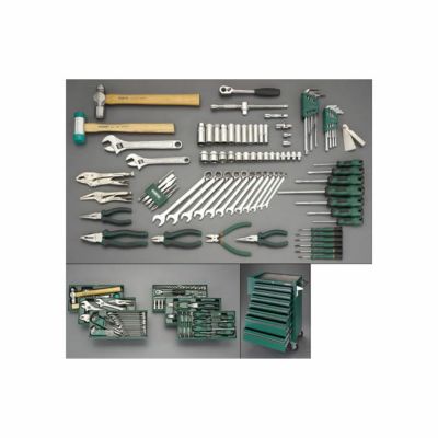 SATA(サタ)　EA689SV　[93個組]ツールワゴン付工具セット(ﾄﾚｰ入)