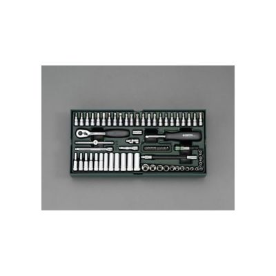 SATA(サタ)　EA687YA-2　1/4 DR ソケットレンチセット(ﾄﾚｰ入り)
