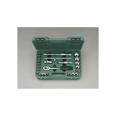 SATA(サタ)　EA687CB　1/2 DR ソケットレンチセット(ﾐﾘｻｲｽﾞ)