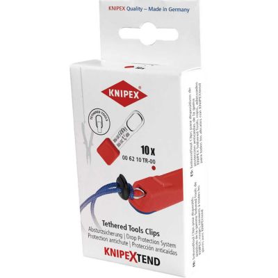 KNIPEX　テザーツールクリップ(10個入)　00 62 10 TR　レッド