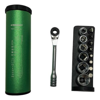 SIGNET 15PC ミニラチェマルチソケット&ビットセット 22063　グリーン