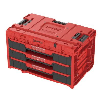 QBRICK【ONE DRAWER3 TOOLBOX2.0】Jan9763 ツールボックス3段 赤 (SKRQONED3)