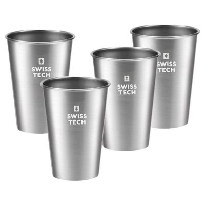 SWISS TECH ステンレスシルバーカップセット 473ml ST001084